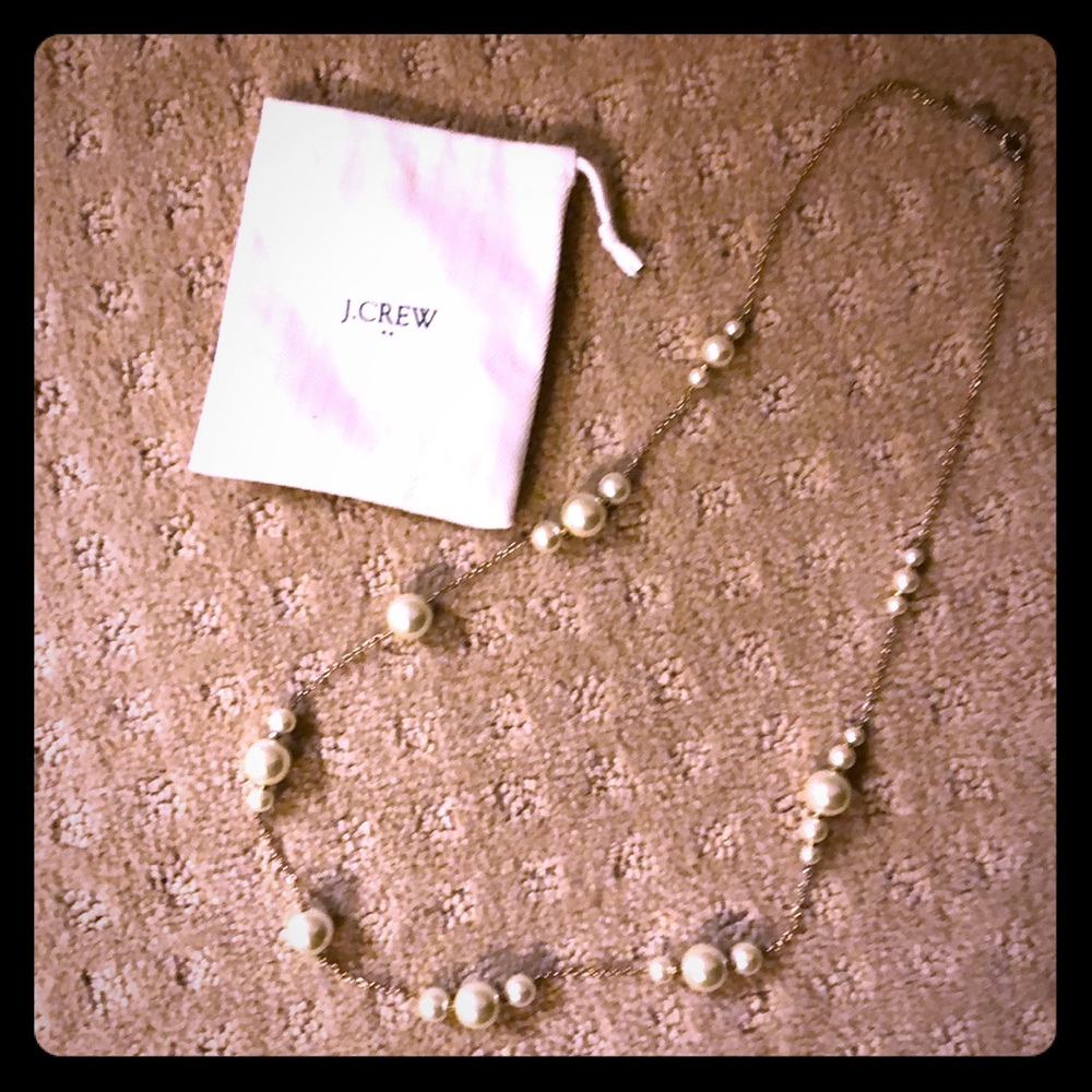 JCrew pearl and chain necklace.